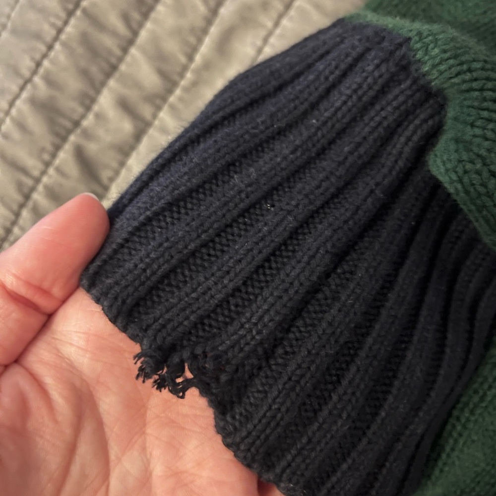 Brandy Melville Black and Green Striped Crewneck Sweater - Picture 4 of 4